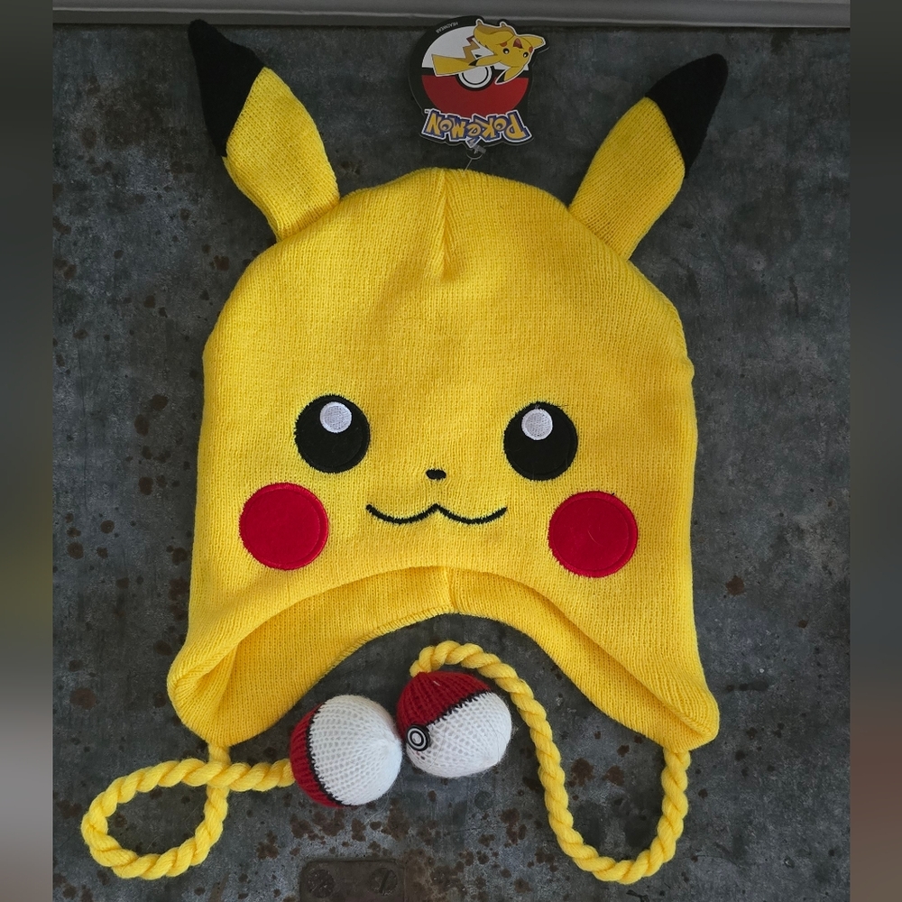 Pokemon Pikachu Acrylic Knit Beanie Hat BioWorld 2015 Official Hat